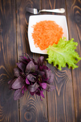Salad Leaves and Carrot
