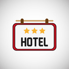 Hotel design, flat illustration
