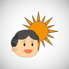 sun design, flat illustration