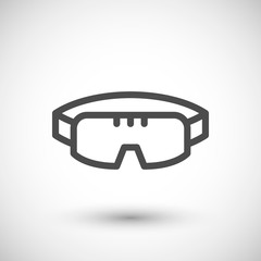 Protective goggles line icon