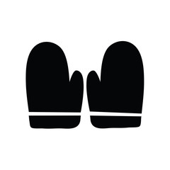 Cooking glove for food making or bakery  silhouette icon sillouh