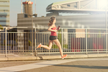 Fototapeta na wymiar running woman