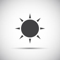 Simple sun icon, vector illustration for your print, websites and apps