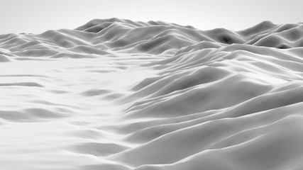 Fototapeta premium 3D illustration of a surface looks like a mountains