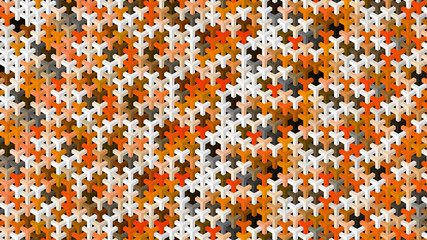 3D illustration of poly relief surface structure