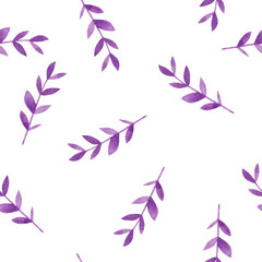 Watercolor floral seamless pattern. 