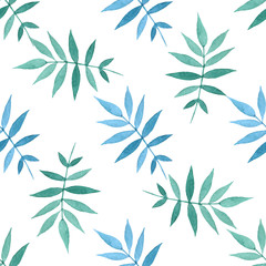 Watercolor floral seamless pattern.