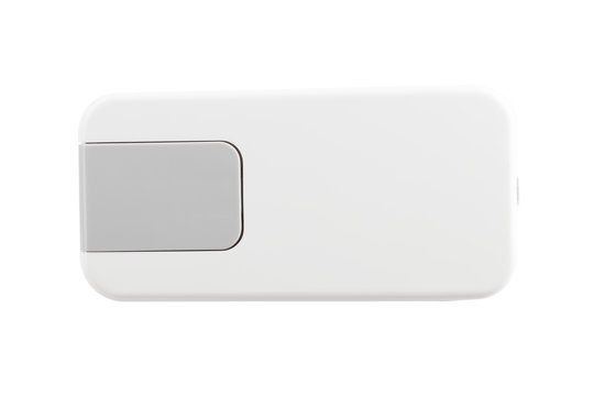 Soda sifon or Seltzer bottle. Side view. Isolated on white background.