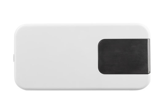 Soda sifon or Seltzer bottle. Side view. Isolated on white background.