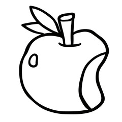 black and white apple