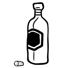 black and white bottle