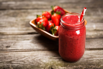 Fresh strawberry smoothie