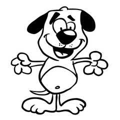 black and white dog