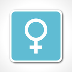 Fototapeta premium blue flat design female vector icon