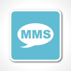 blue flat design mms vector icon