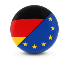 German and European Flag Ball - Split Flags of Germany and the EU