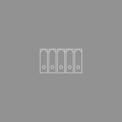 White Thin LIne Icon at Grey Background