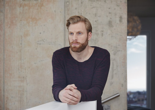 Portrait of thoughtful man with beard