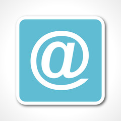 flat design blue vector icon