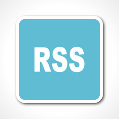 flat design blue vector icon