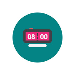 Vector icon on the white backgrounds in circles clock