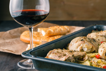 lemon chicken in a pan