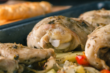 roasted chicken breast rolls