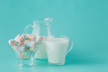 milk with twisted marshmallow