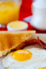 Fried eggs breakfast