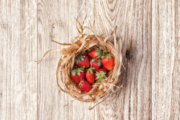 strawberries in a basket 