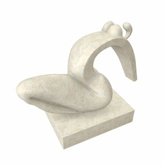 Fototapeta na wymiar Female Sculpture Forms. 3d illustration