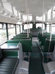 Fototapeta na wymiar Inside a Classic Bristol Lodekka Bus