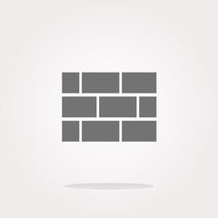 vector stone wall icon button