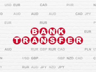 Money concept: Bank Transfer on wall background