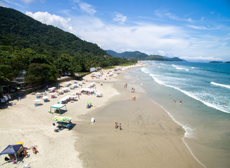 Aerial View of Juquehy Beach, Sao Paulo, Brazil