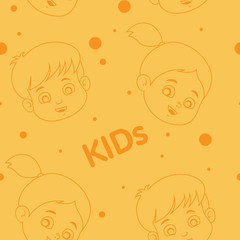 Boy and girl color pattern.kid background.