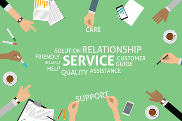 vector  service concept