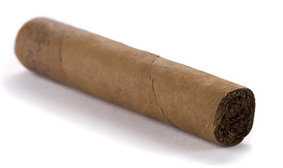 Havana cigar isolated on white background.