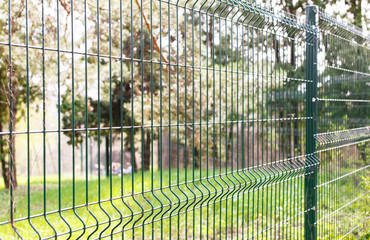 Green wire fence