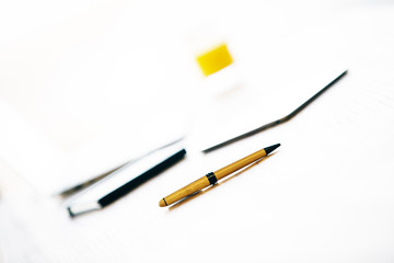 Items on white background