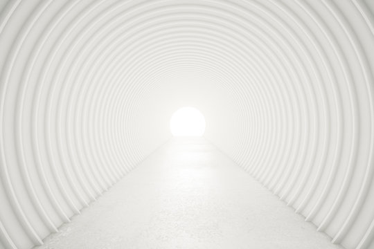 Abstract White Tunnel