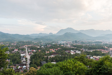 Viewpoint and landscape in luang prabang, Laos.