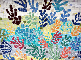 Mosaïque de fleurs