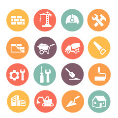 Construction colored Icons set