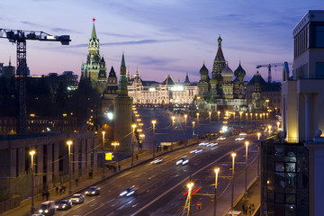 Obraz premium View of Moscow with high-rise buildings