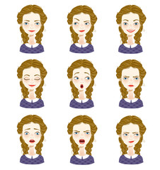 Female avatar expression set