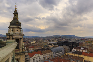 Fototapeta na wymiar Budapest Panorama.View from St. Stephen's Basilica