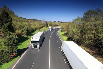 Truck on the road