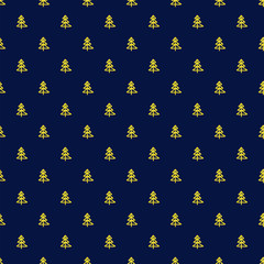 Christmas seamless tree pattern Doodle