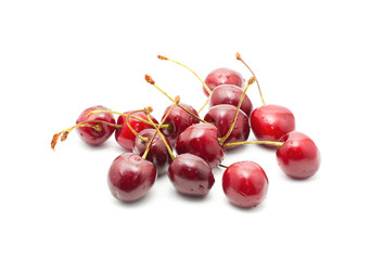 Obraz na płótnie Canvas Group of cherries isolated
